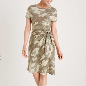 Chico's Camouflage Print Dress - Green and Tan